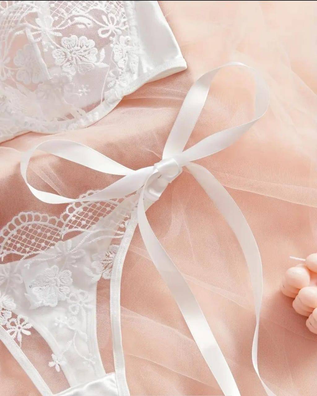 lace bow strap set 2 piece