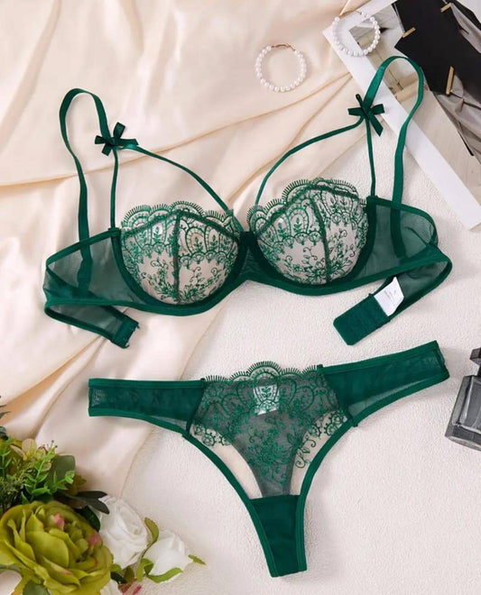 lace bow strap set 2 piece